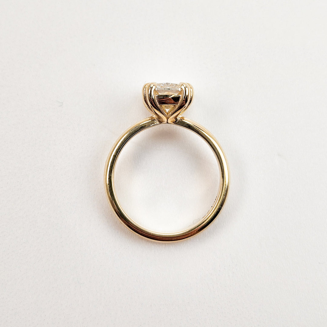 Large Elongated Cushion Cut Solitaire Moissanite Ring