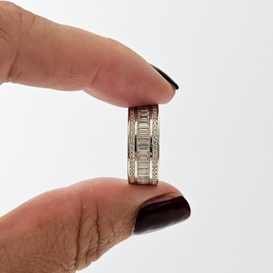 Baguette Moissanite Dress Ring