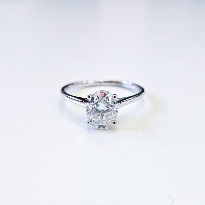 Classic Oval Solitaire Moissanite Ring