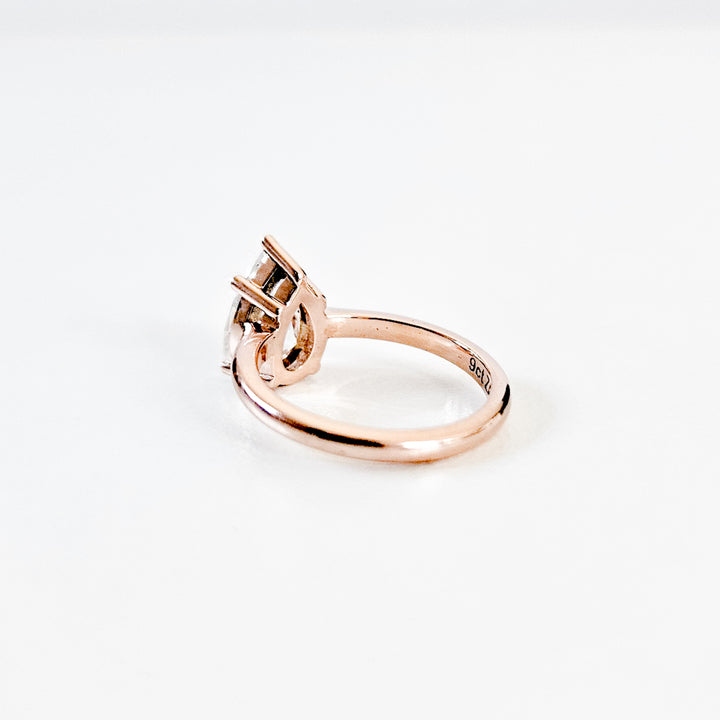 Classic Pear Cut Solitaire Moissanite Ring