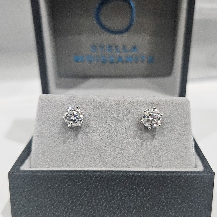 Classic Six Prong Moissanite Studs