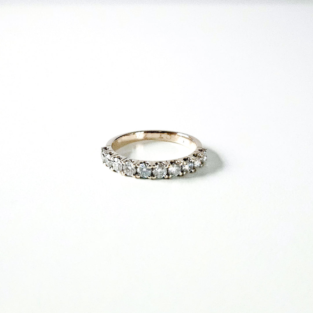 Half Eternity Round Moissanite Band