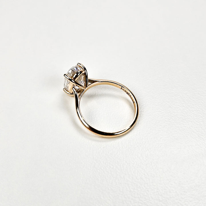 Large Oval Solitaire Moissanite Ring