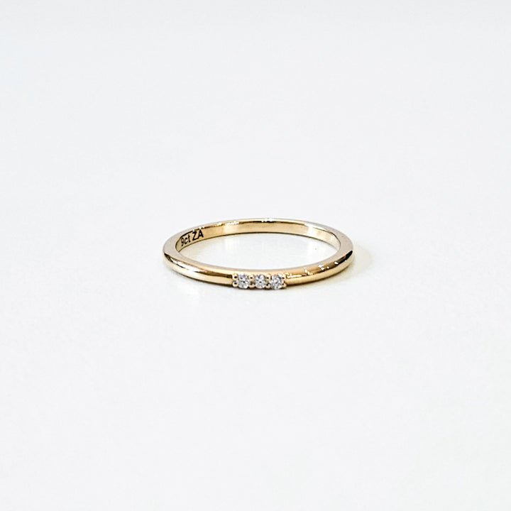 Mini Pavé Moissanite Stack Ring