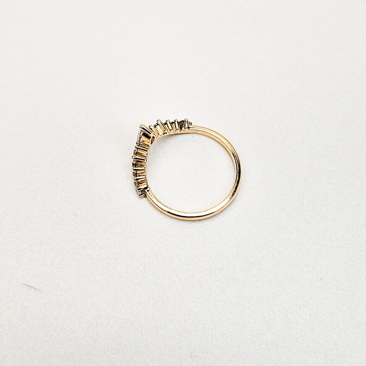 Tiara Curved Moissanite Ring