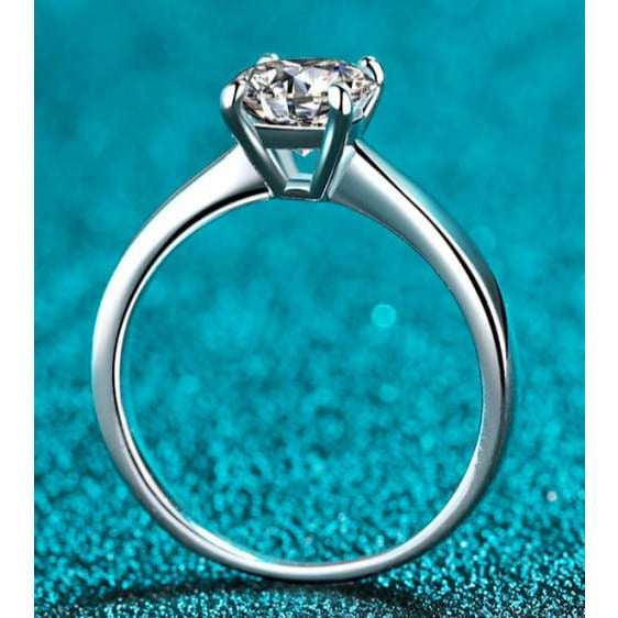 Classic Round Solitaire Moissanite Ring