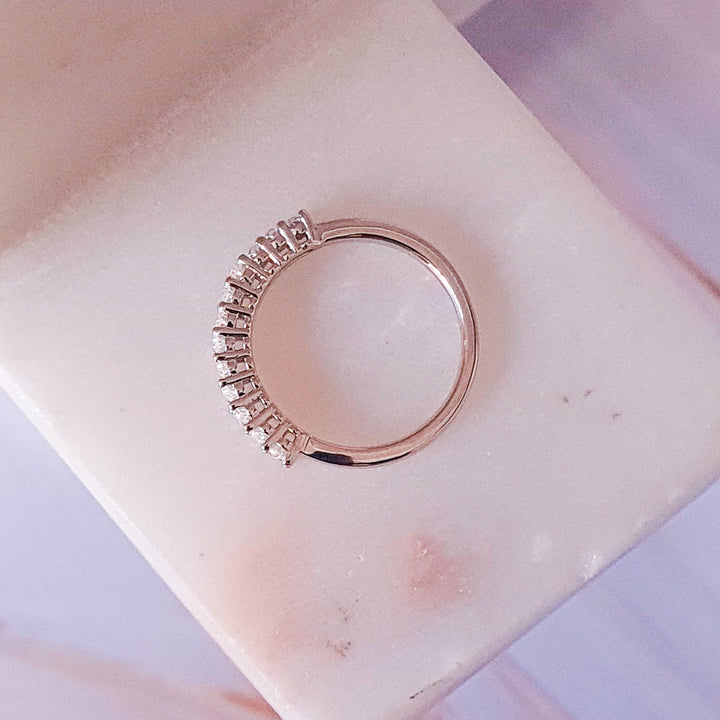 Half Eternity Oval Moissanite Band