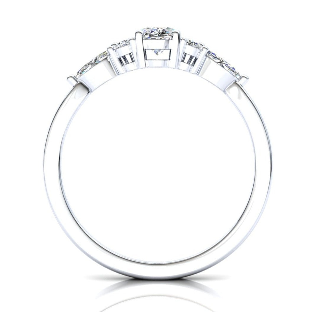 Midi Oval Moissanite Cluster Ring