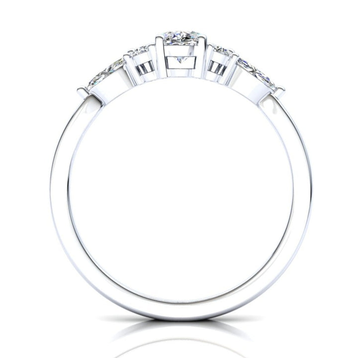 Midi Oval Moissanite Cluster Ring