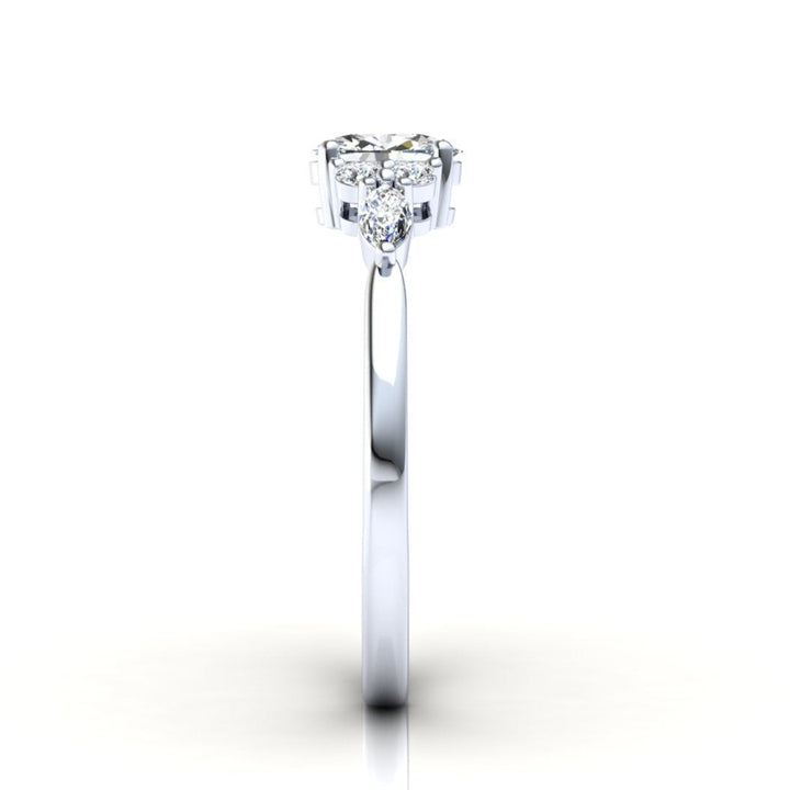 Midi Oval Moissanite Cluster Ring