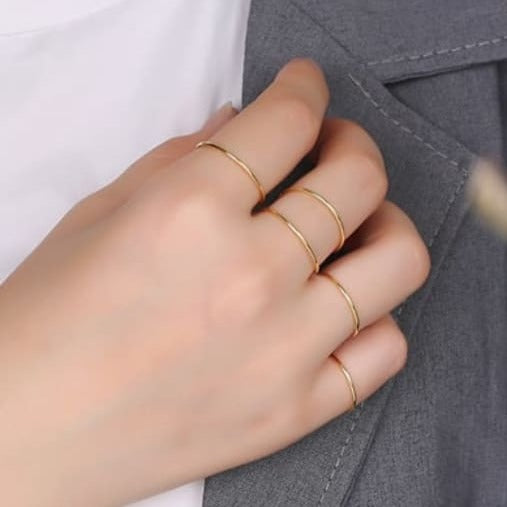 Skinny Stack Ring in Sterling Silver