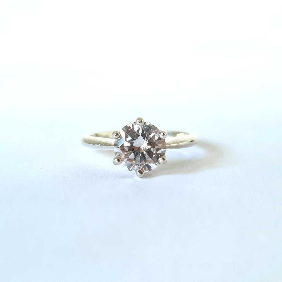 Signature Round Solitaire Moissanite Ring