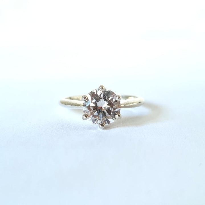 Signature Round Solitaire Moissanite Ring