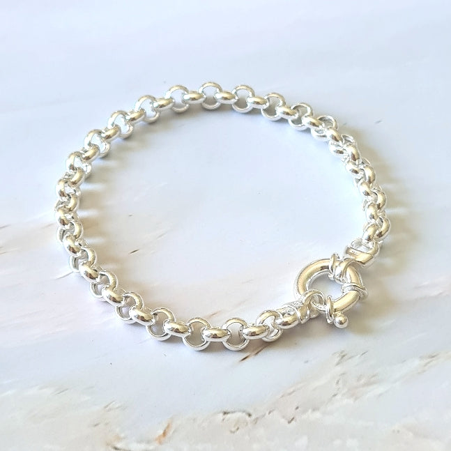 belcher bracelet with signoretti clasp in sterling silver