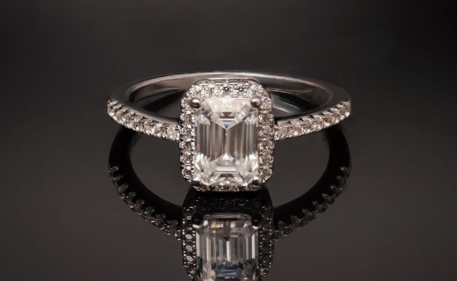 0.50 Carat D Color Moissanite Diamond Engagement Rings. – VK. Diamonds