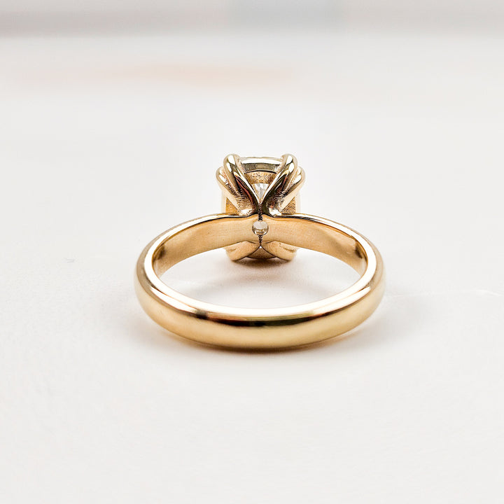 Large Elongated Cushion Cut Solitaire Moissanite Ring