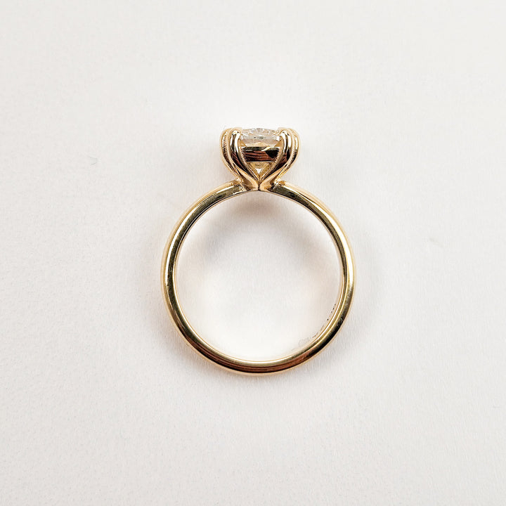 Large Elongated Cushion Cut Solitaire Moissanite Ring