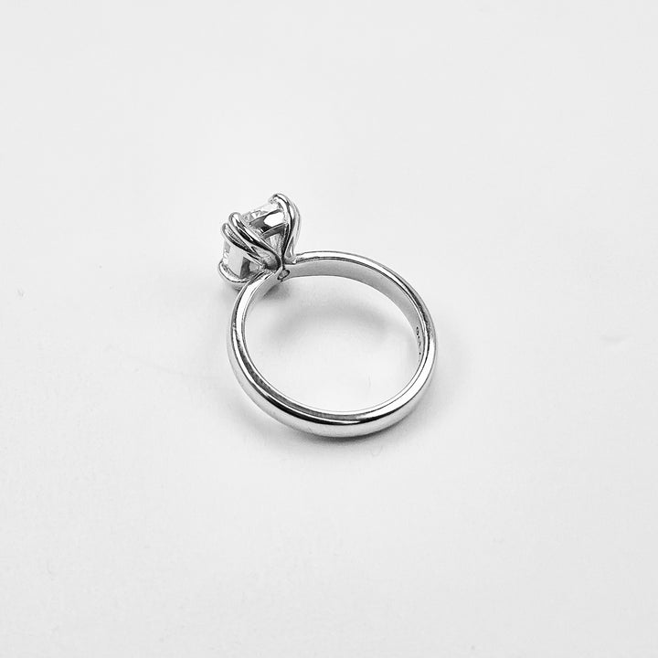 Large Elongated Cushion Cut Solitaire Moissanite Ring