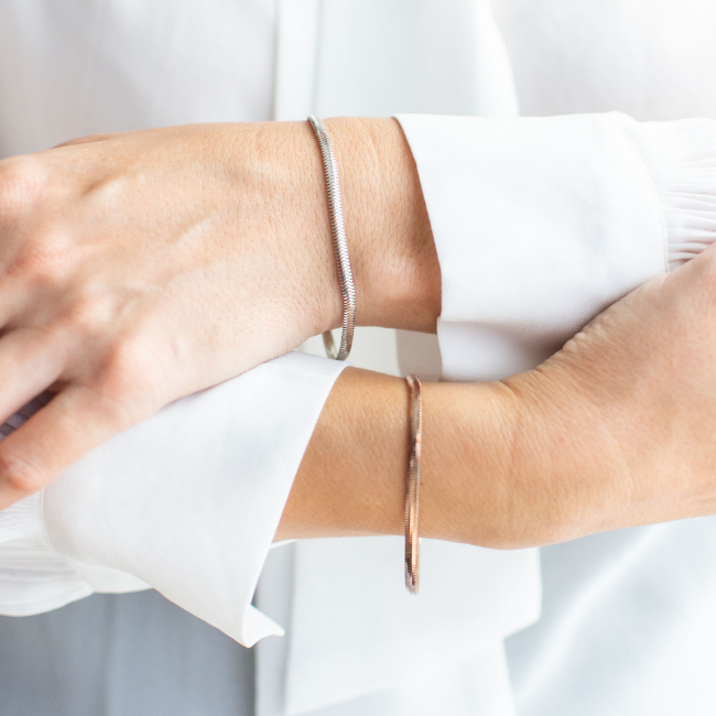 Snake Chain Bracelet in Sterling Silver