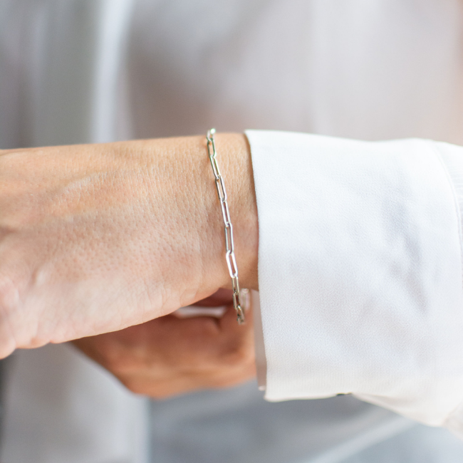 Paperclip Bracelet in Sterling Silver