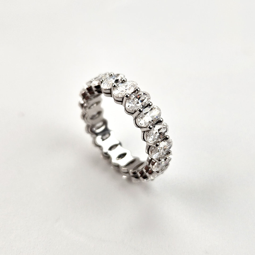 Classic Oval Moissanite Full Eternity Band