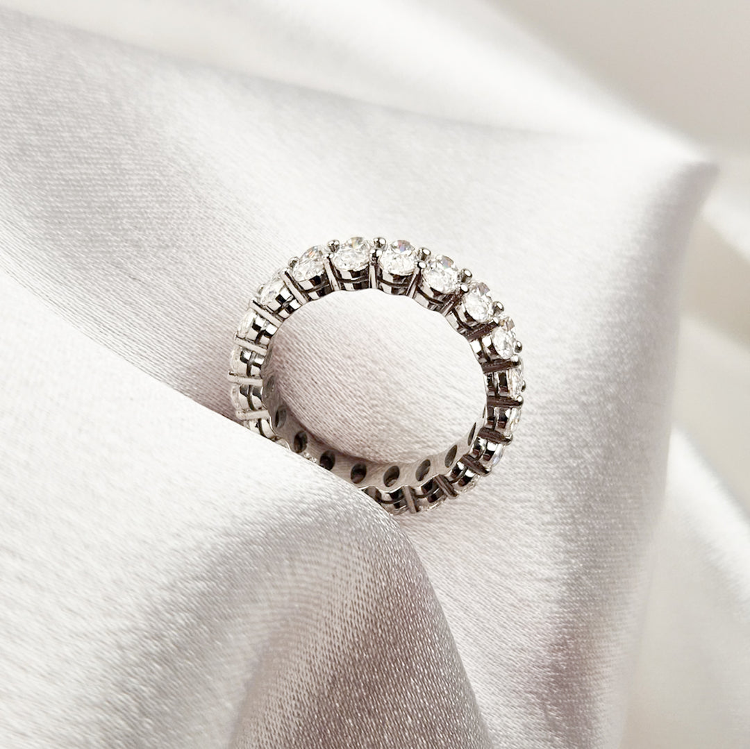 Classic Oval Moissanite Full Eternity Band
