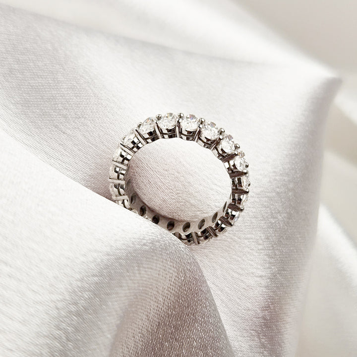 Classic Oval Moissanite Full Eternity Band
