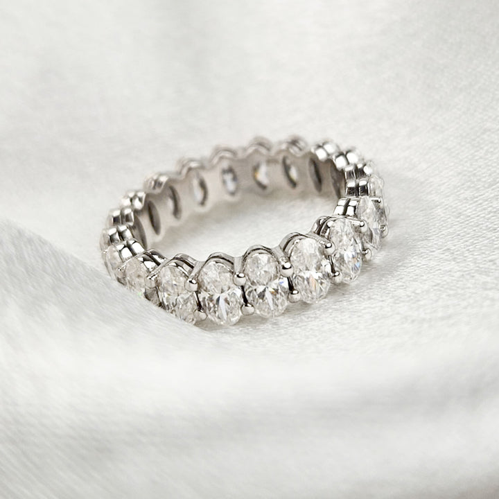 Classic Oval Moissanite Full Eternity Band