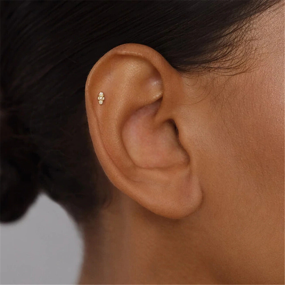 Opal Diamante Flatback Stud