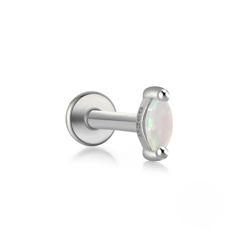 Opal Marquise Flatback Stud