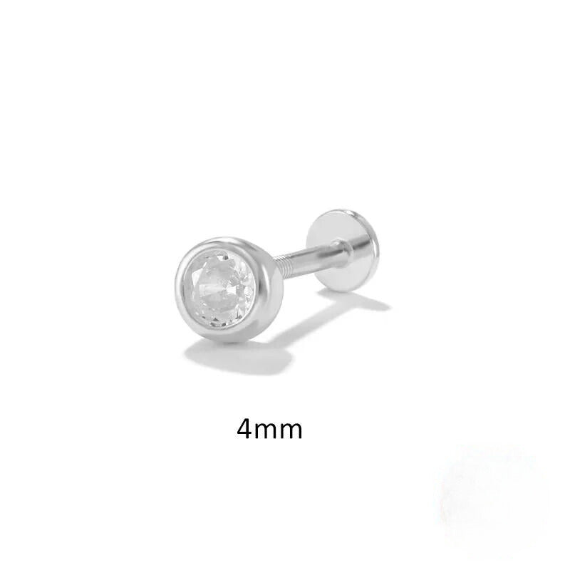 Round Bezel Flatback Stud (4mm)