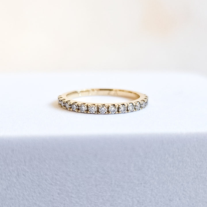 Pavé Moissanite Half Eternity Band