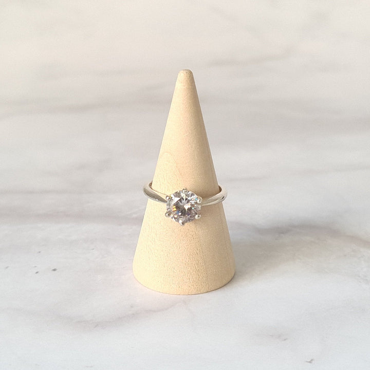 Signature Round Solitaire Moissanite Ring