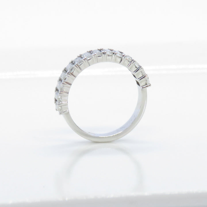 Emerald Cut Moissanite Half Eternity Ring