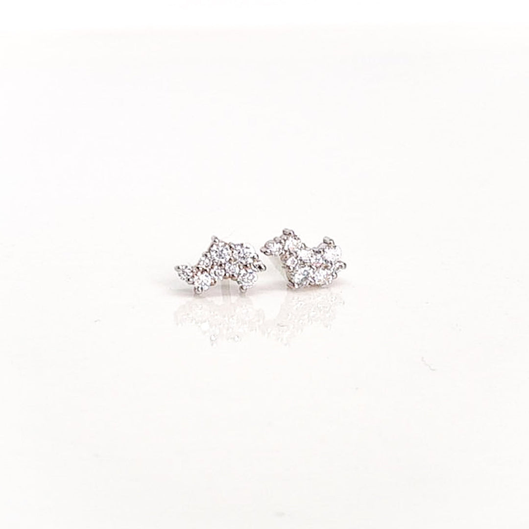 Moissanite Cluster Studs