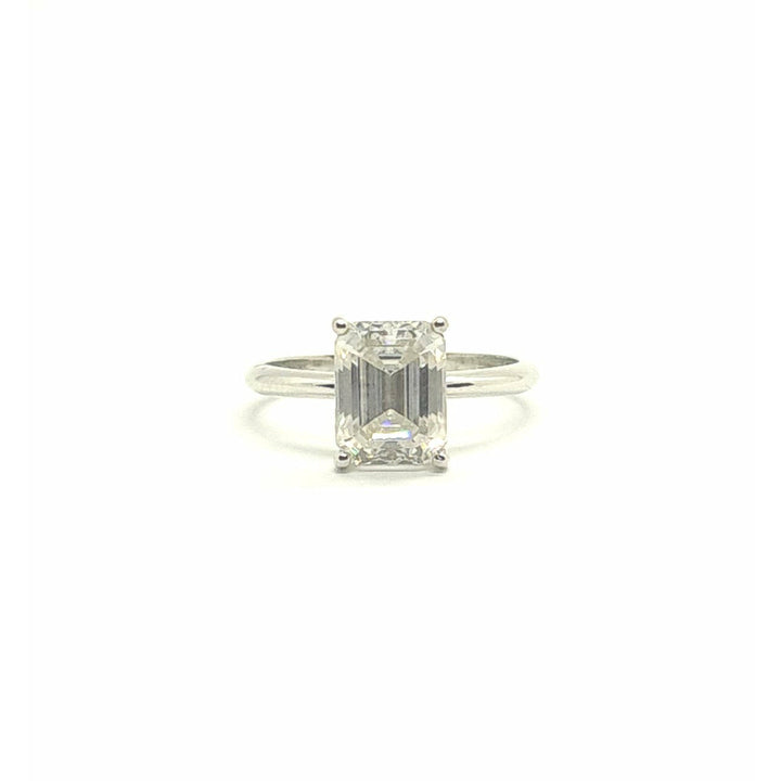 Ursa emerald cut moissanite engagement ring