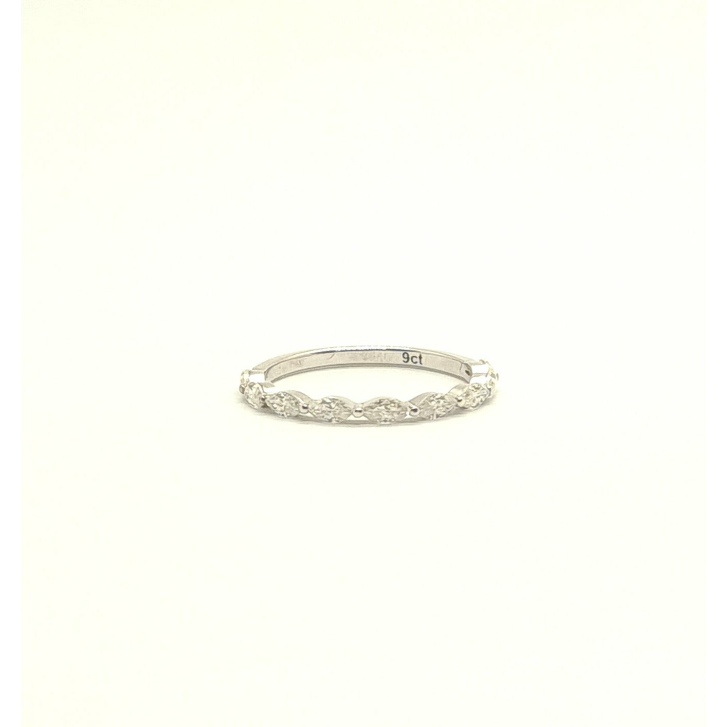 Half Eternity Marquise Moissanite Ring