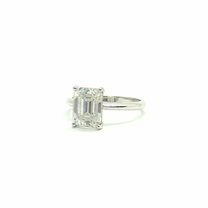 Ursa emerald cut moissanite engagement ring