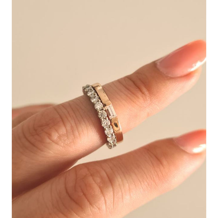 Baguette Moissanite Band