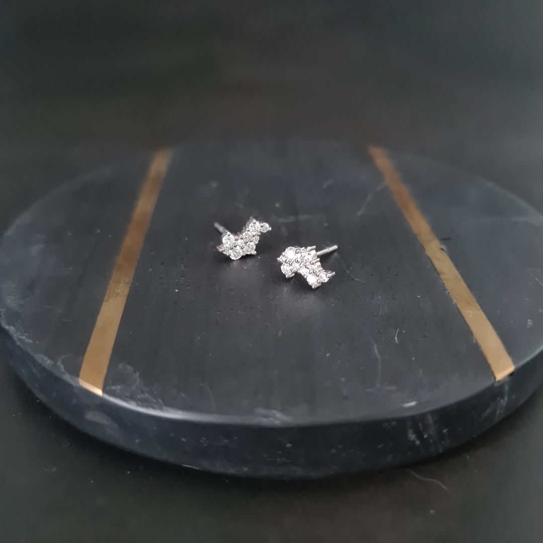 Moissanite Cluster Studs