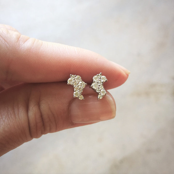 Moissanite Cluster Studs