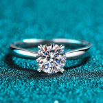 Classic Round Solitaire Moissanite Ring