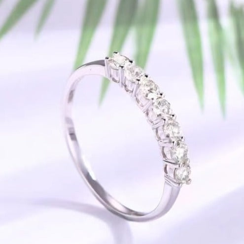 Seven Stone Moissanite Band