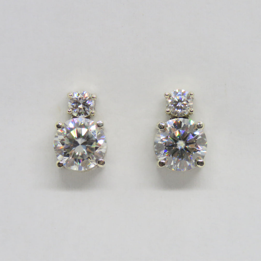 Moissanite Double Studs