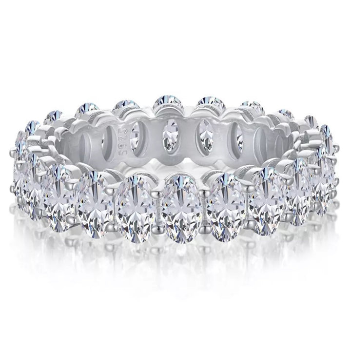 Classic Oval Moissanite Full Eternity Band