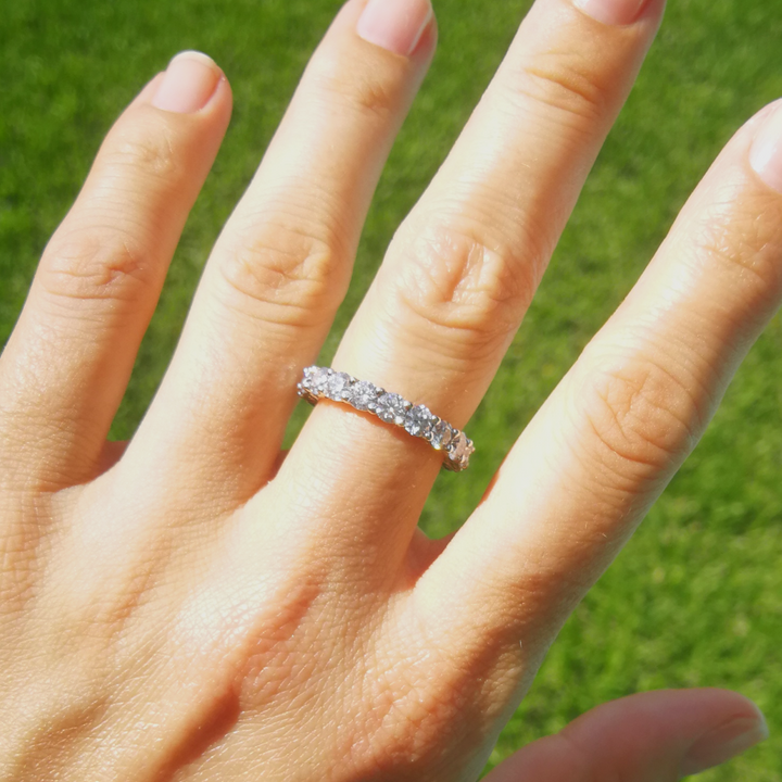 Classic Round Moissanite Full Eternity Band