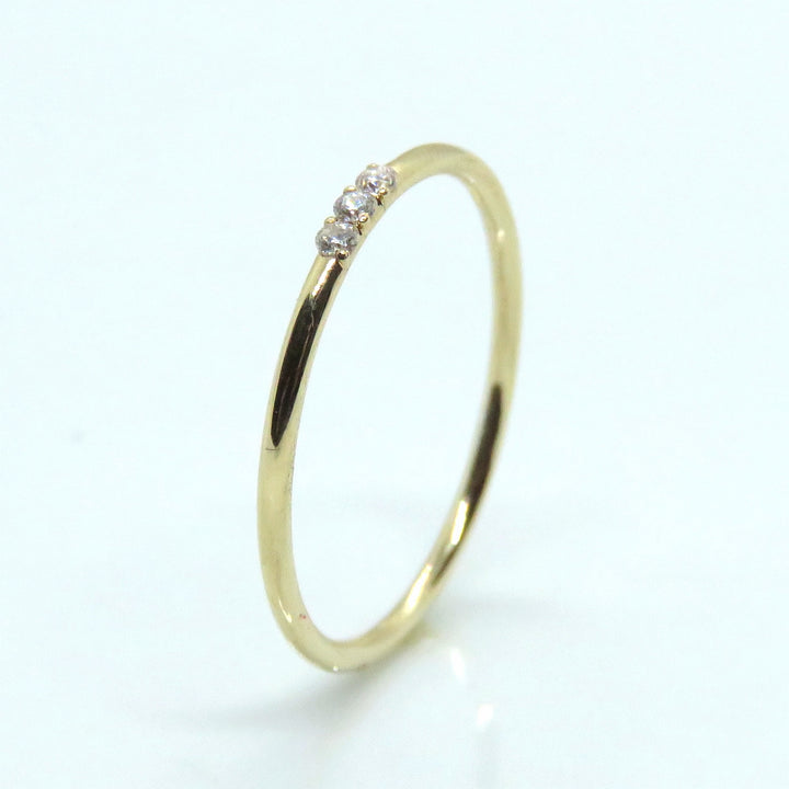 Mini Pavé Moissanite Stack Ring