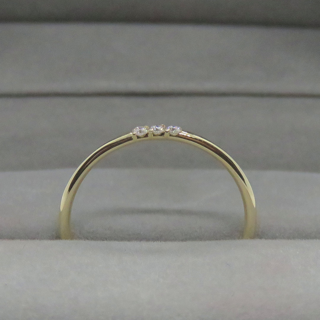 Mini Pavé Moissanite Stack Ring