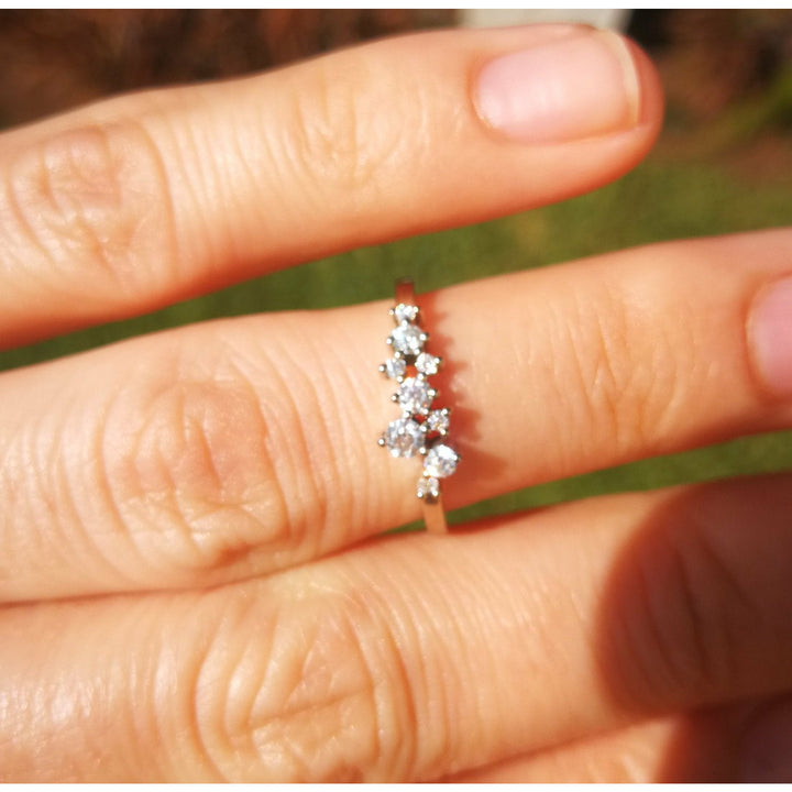 Cluster Moissanite Ring