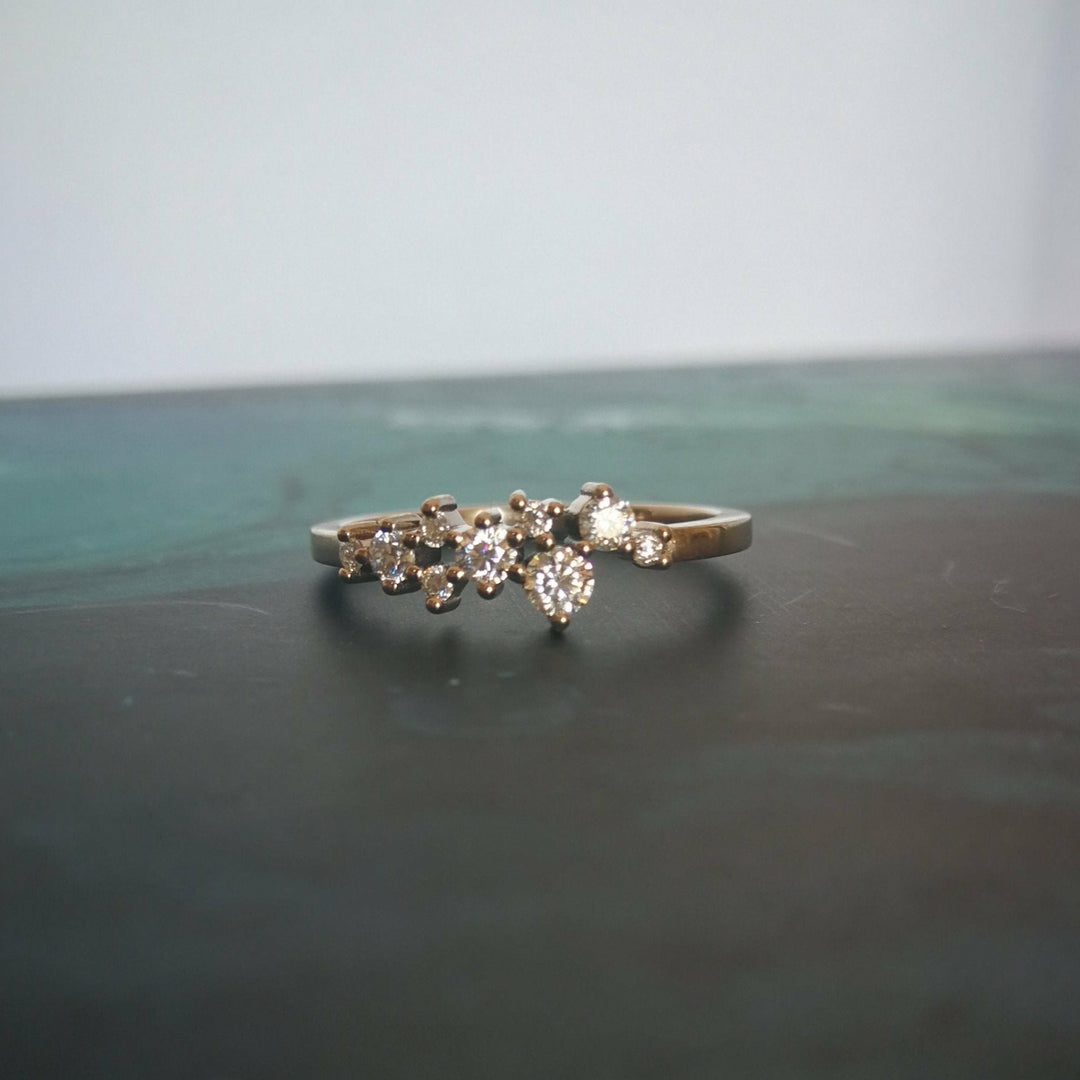 Cluster Moissanite Ring